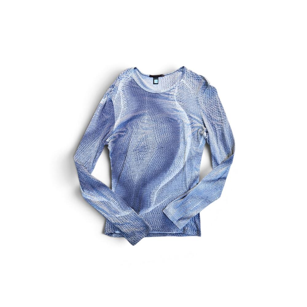 Y2k Roberto Cavalli Snakeskin Long-Sleeved Top Men's Small
